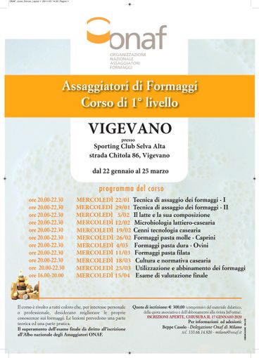 Vigevano: arriva un corso per aspiranti assaggiatori di formaggi