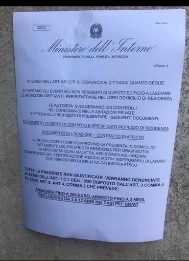 Il volantino apparso in queste ore a Pavia e Sannazzaro Il volantino apparso in queste ore a Pavia e Sannazzaro