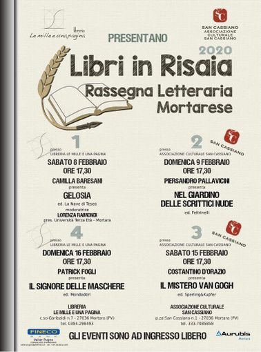 Mortara, nel weekend torna “Libri in Risaia” Mortara, nel weekend torna “Libri in Risaia”