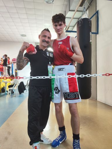 Nelle prima foto il tecnico Berbiglia con Francesco Grisorio, nelle seconda Berbiglia con Leonardo Prestini