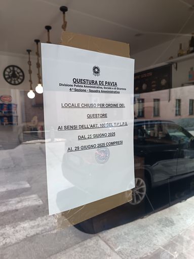 Vigevano: bar utilizzato come ritrovo di spacciatori, il questore dispone la chiusura di 5 giorni Vigevano: bar utilizzato come ritrovo di spacciatori, il questore dispone la chiusura di 5 giorni