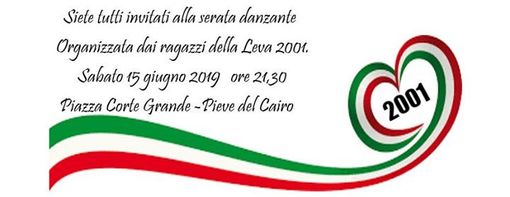 Pieve del Cairo, conto alla rovescia per la festa dei coscritti della classe 2001 Pieve del Cairo, conto alla rovescia per la festa dei coscritti della classe 2001