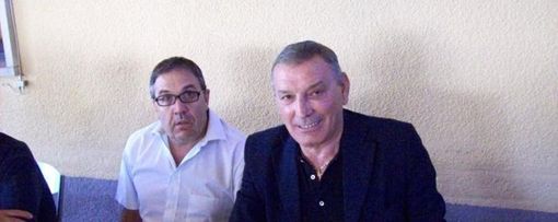 Gigi Riva a tavola con Claudio Ferretti in occasione dell'ultima visita a Leggiuno di Rombo di Tuono Gigi Riva a tavola con Claudio Ferretti in occasione dell'ultima visita a Leggiuno di Rombo di Tuono