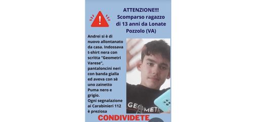 Andrei ha già trascorso tre notti lontano da casa: tutti lo cercano