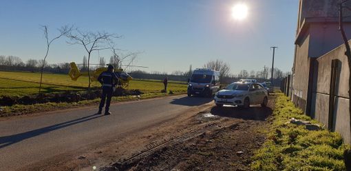 Magenta: infortunio in strada Peralza, soccorso un operaio in codice giallo