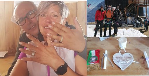 Immagini di felicità ad alta quota