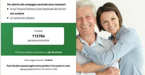 Le persone in coda alle 15 sulla piattaforma della Regione