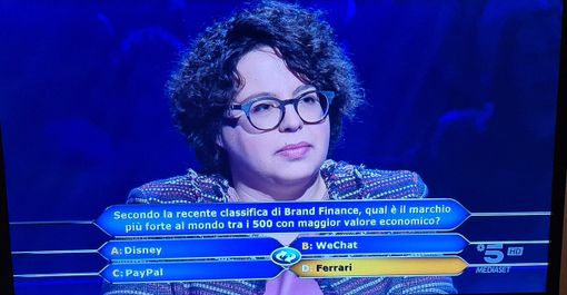 Vigevano: Ilaria Sambinello vince 70.000 euro a "Chi vuol essere Milionario?", grazie a una risposta sul marchio Ferrari
