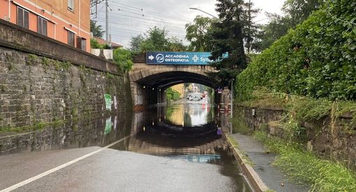 FOTO E VIDEO. Ancora un acquazzone su Busto, sottopassi di nuovo allagati