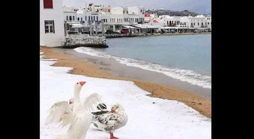 FOTO. Che beffa: neve a Mykonos e da noi ancora nulla dall'8 dicembre... FOTO. Che beffa: neve a Mykonos e da noi ancora nulla dall'8 dicembre...