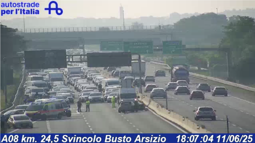 L'incidente visto dalle telecamere di Autostrade per l'Italia