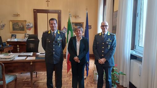 Pavia, in prefettura la visita del comandante regionale della guardia di finanza Luigi Compagnone