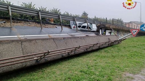 Immagine del crollo del 9 ottobre 2022