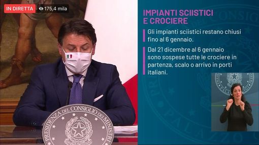 Dpcm Natale, Conte: «Dal 21 dicembre no agli spostamenti tra Regioni. A Capodanno limitiamo le cene ai conviventi»