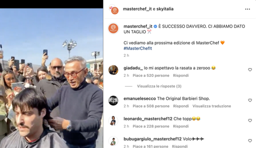 Promessa mantenuta: il taglio di capelli del varesino Edoardo, re di Masterchef