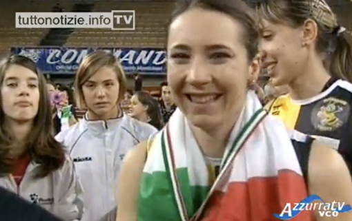 Giulia Albini in un fotogramma di Vco Azzurra Tv di 11 anni fa Giulia Albini in un fotogramma di Vco Azzurra Tv di 11 anni fa