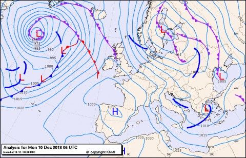 Previsioni meteo per lunedì 10, martedì 11, mercoledì 12 (dicembre)