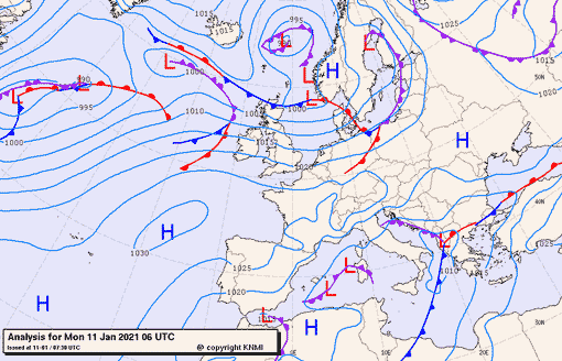 Previsioni meteo per lunedì 11, martedì 12, mercoledì 13 (gennaio)