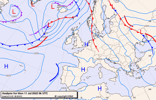 Previsioni meteo per lunedì 11, martedì 12, mercoledì 13 (luglio)