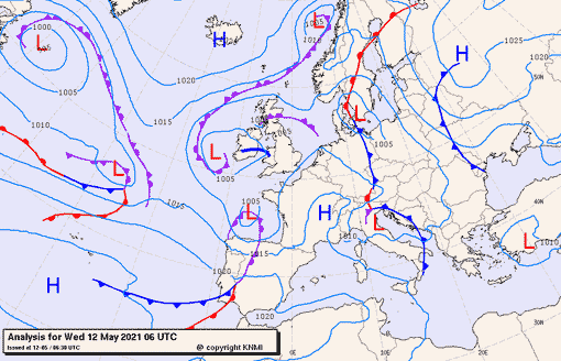Previsioni meteo per mercoledì 12, giovedì 13, venerdì 14 (maggio)