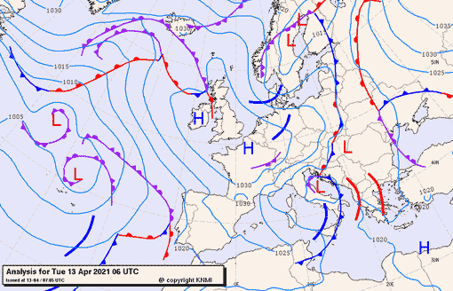 Previsioni meteo per martedì 13, giovedì 14, venerdì 15 (aprile)
