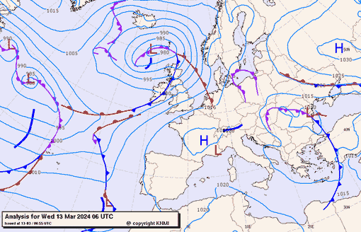Previsioni meteo per mercoledì 13, giovedì 14, venerdì 15 (marzo)
