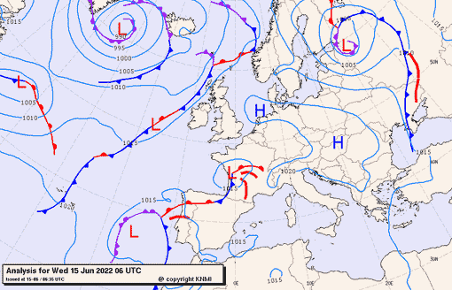 Previsioni meteo per mercoledì 15, giovedì 16, venerdì 17 (giugno)