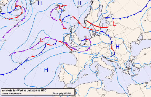 Previsioni meteo per mercoledì 16, giovedì 17, venerdì 18 (luglio)