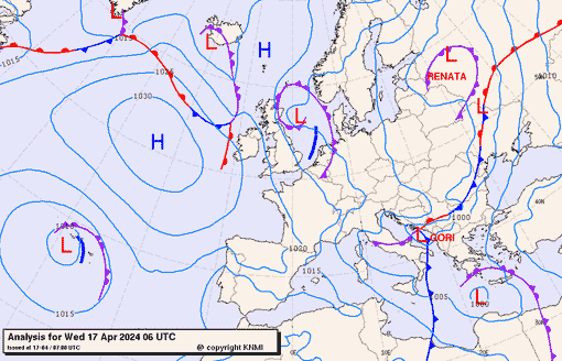 Previsioni meteo per mercoledì 17, giovedì 18, venerdì 19 (aprile)