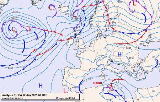 Previsioni meteo per venerdì 17, sabato 18, domenica 19 (gennaio)