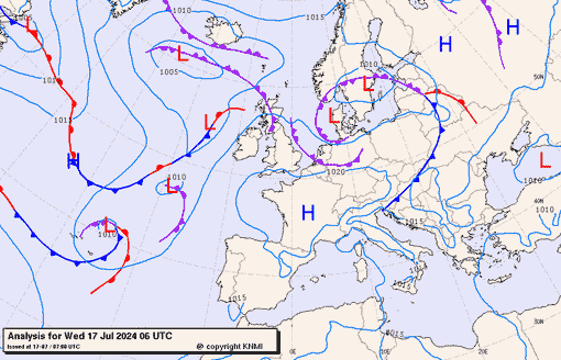 Previsioni meteo per mercoledì 17, giovedì 18, venerdì 19 (luglio)