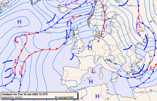 Previsioni meteo per martedì 18, mercoledì 19, giovedì 20 (gennaio)