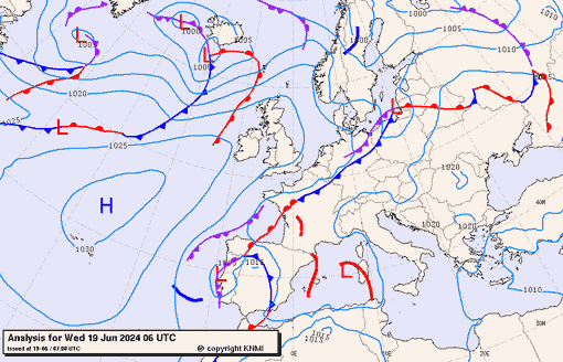 Previsioni meteo per mercoledì 19, giovedì 20, venerdì 21 (giugno)