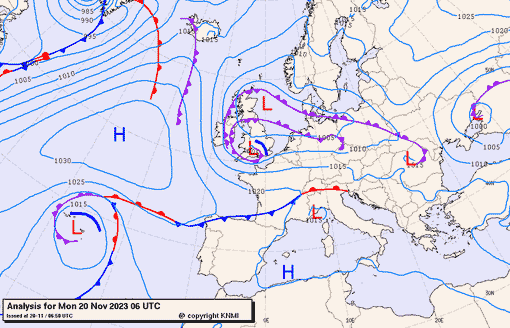 Previsioni meteo per lunedì 20, martedì 21, mercoledì 22 (novembre)