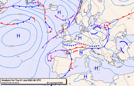 Previsioni meteo per martedì 21, mercoledì 22, giovedì 23 (giugno)