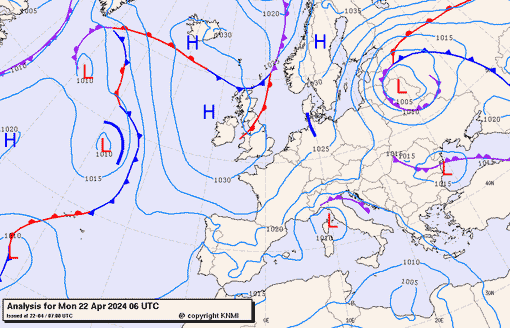 Previsioni meteo per lunedì 22, martedì 23, mercoledì 24 (aprile)