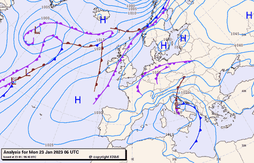 Previsioni meteo per lunedì 23, martedì 24, mercoledì 25 (gennaio)