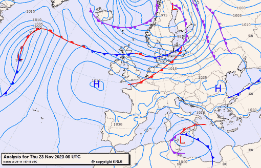 Previsioni meteo per giovedì 23, venerdì 24, sabato 25 (novembre)