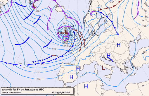 Previsioni meteo per venerdì 24, sabato 25, domenica 26 (gennaio)