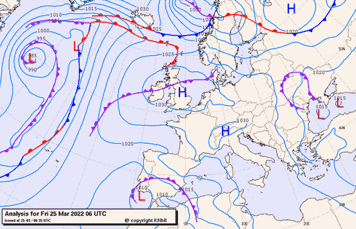 Previsioni meteo per venerdì 25, sabato 26, domenica 27 (marzo)