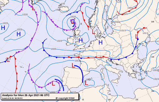 Previsioni meteo per lunedì 26, martedì 27, mercoledì 28 (aprile)