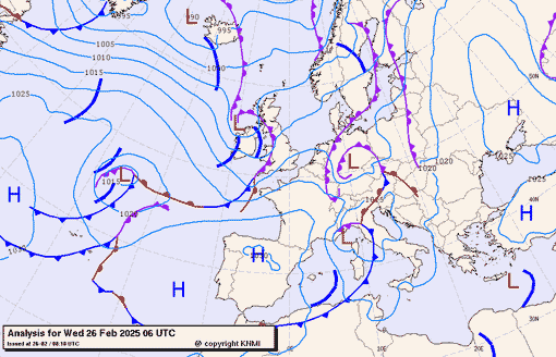 Previsioni meteo per mercoledì 26, giovedì 27, venerdì 28 (febbraio)