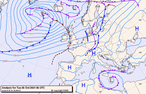Previsioni meteo per martedì 26, mercoledì 27, giovedì 28 (ottobre)