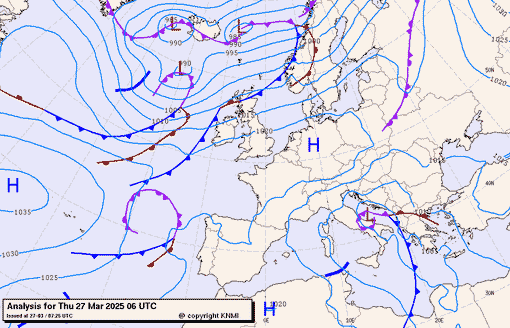 Previsioni meteo per giovedì 27, venerdì 28, sabato 29 (marzo)