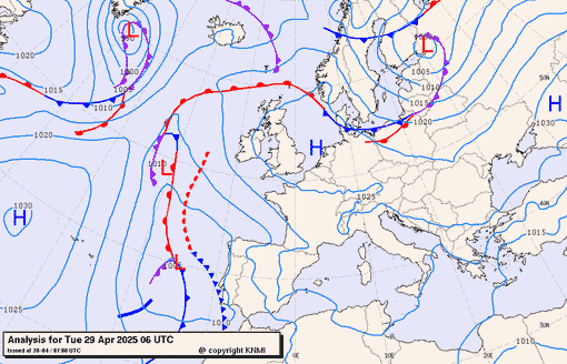 Previsioni meteo per martedì 29, mercoledì 30, giovedì 1 (aprile-maggio)