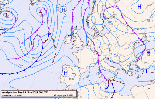 Previsioni meteo per martedì 29, mercoledì 30, giovedì 1 (novembre-dicembre)