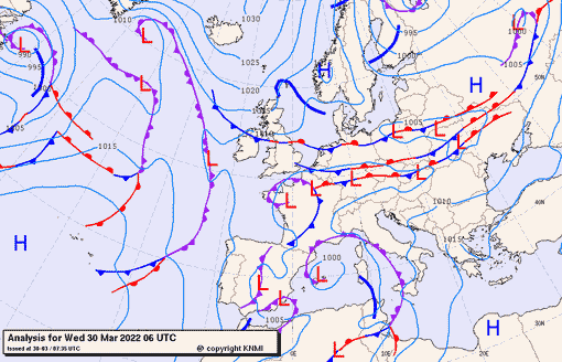 Previsioni meteo per mercoledì 30, giovedì 31, venerdì 1 (marzo-aprile)
