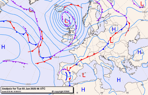 Previsioni meteo per martedì 3, mercoledì 4, giovedì 5 (giugno)