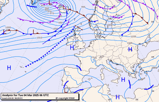 Previsioni meteo per martedì 4, mercoledì 5, giovedì 6 (marzo)
