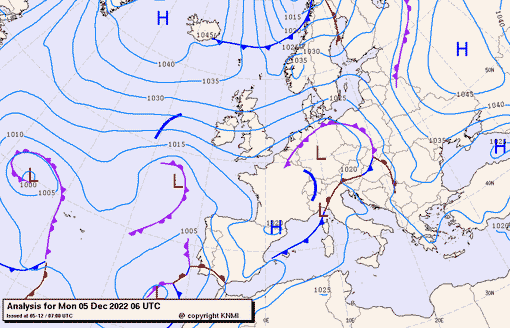 Previsioni meteo per lunedì 5, martedì 6, mercoledì 7 (dicembre)